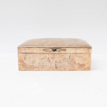 Box, silver with cabochon-cut stone, John E. Anderson, first half of the 20th century.