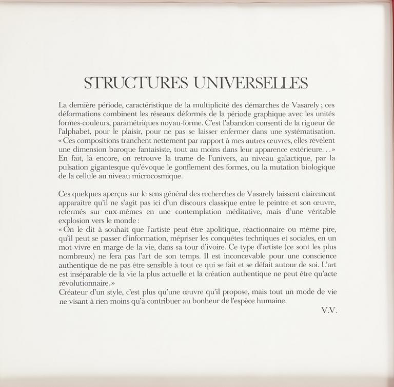 Victor Vasarely, portfolio with 5 silkscreen in colours, 1977, signed 85/250.