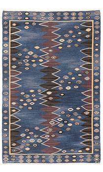 Barbro Nilsson, a carpet, "Snäckorna", tapestry weave, ca 215 x 138 cm, signed AB MMF BN.