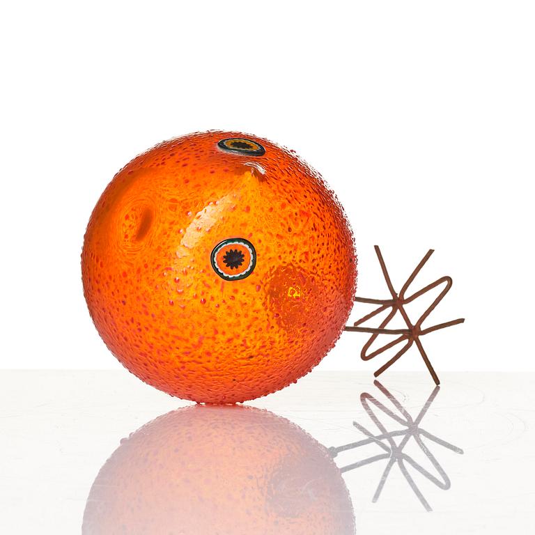 Alessandro Pianon, skulptur, glas, fågel, "Pulcino", Vistosi, Italien, 1960-tal.