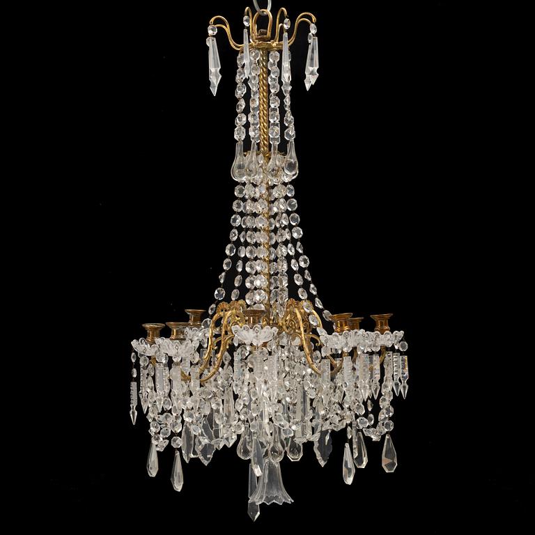 A chandelier, late 19th Century.