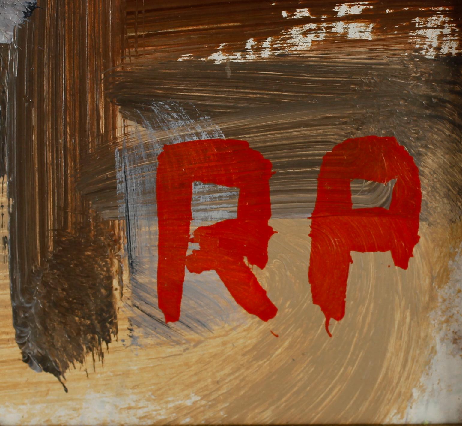 RAGNAR PERSON, olja på pannå, monogramsign.