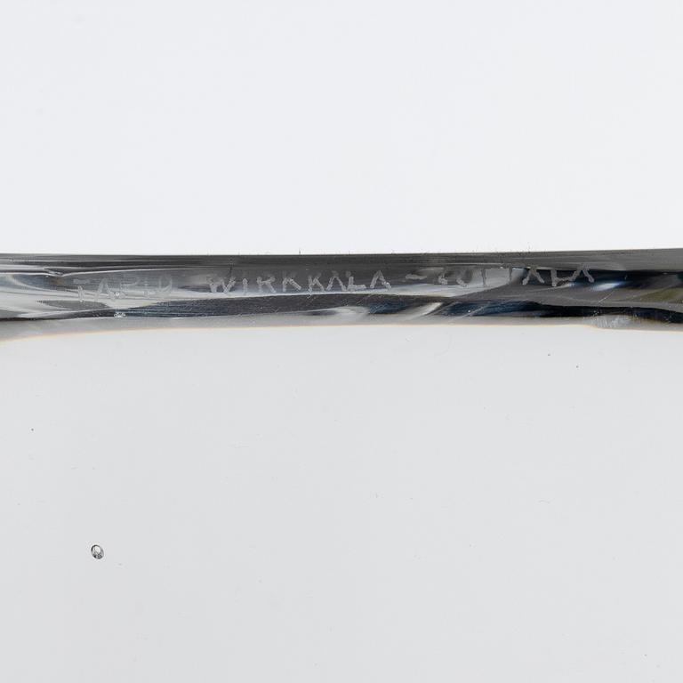 Tapio Wirkkala, a "Kuutonen" (Six) polished chrystal glass bowl model 3340/3840, Iittala, Finland 1952-61.