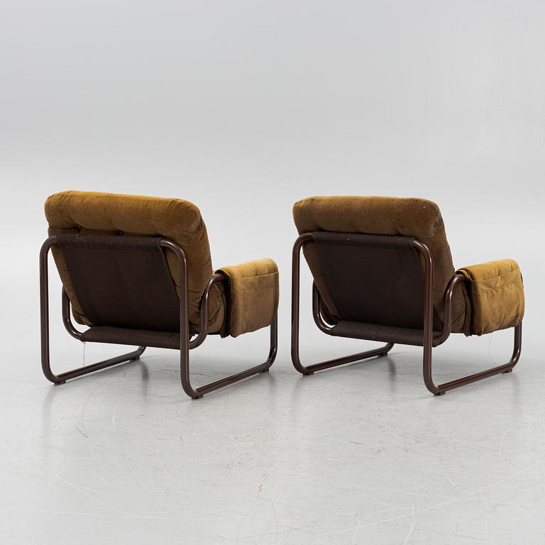 John Bertil Häggström, a pair of armchairs, "Zetti", Swed-Form, Skillingaryd, Ikea 1970s.