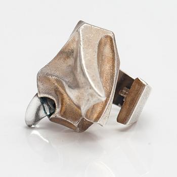 Björn Weckström, "Creature's eye", a sterling silver and acrylic ring. Lapponia 1974.