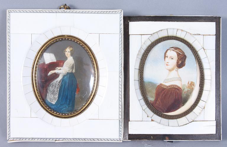 MINIATYRER, 5 st, 1800/1900-tal.