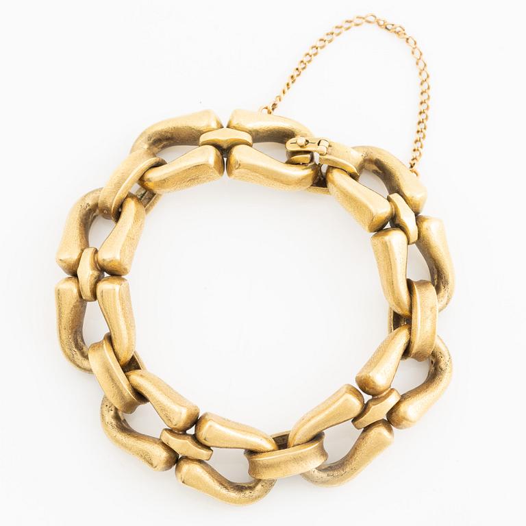 Bracelet 18K gold, satin-finished.