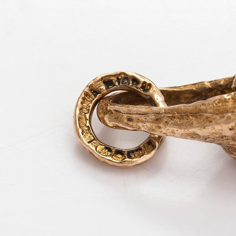 Björn Weckström, halsband, "Renklockan", 14K guld och ametist, Lapponia 1974.