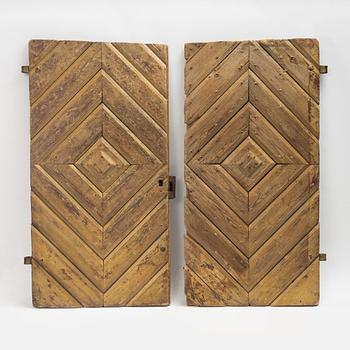 A pair of Baroque doors from Torpa Church, 17th - 18th century.