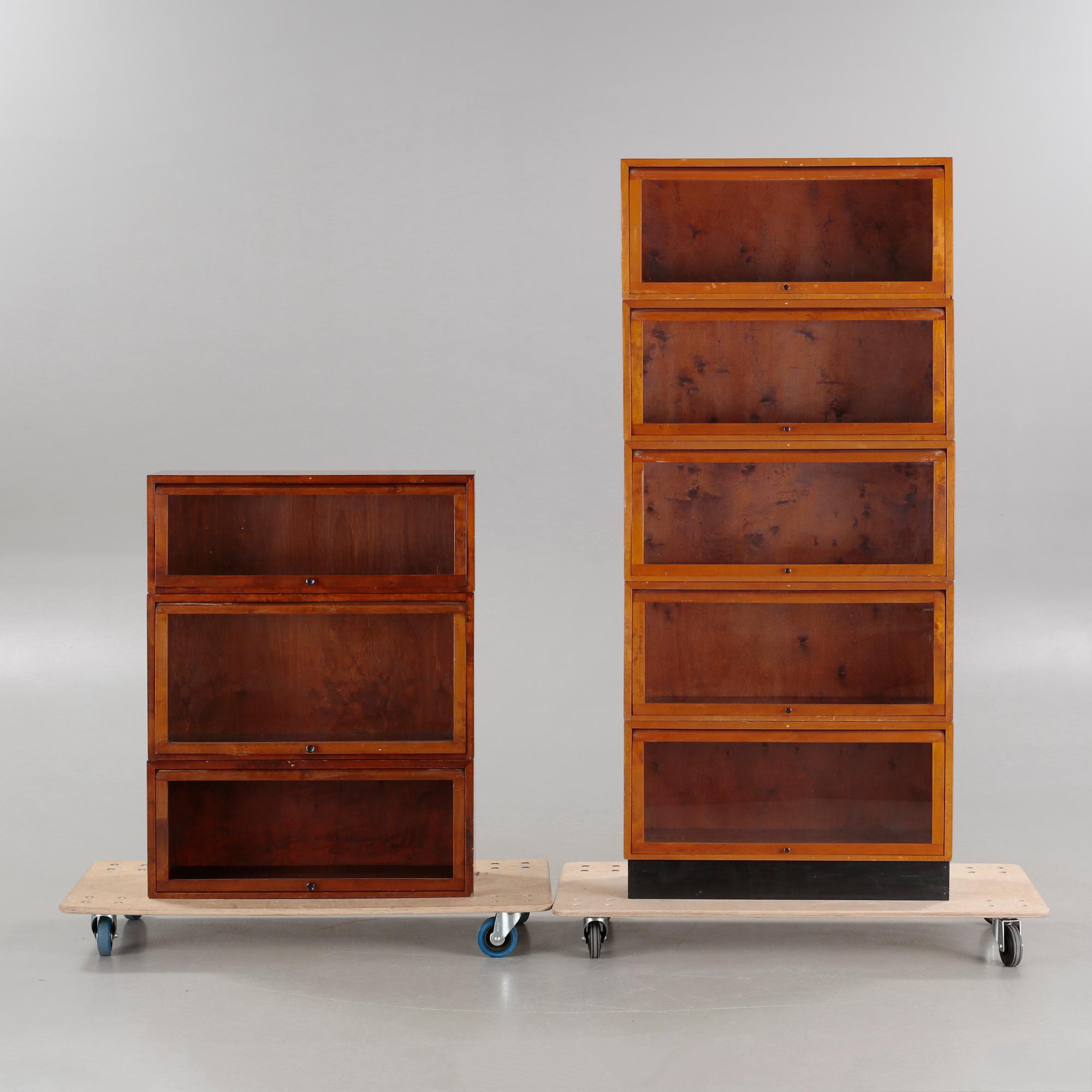 Two bookshelfs from the first half of the 20th century.