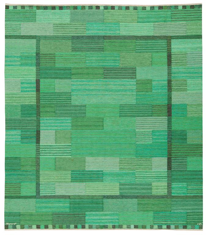 Marianne Richter, MATTA. "Fasad Grön". Rölakan. 273,5 x 236,5 cm. Signerad AB MMF MR.