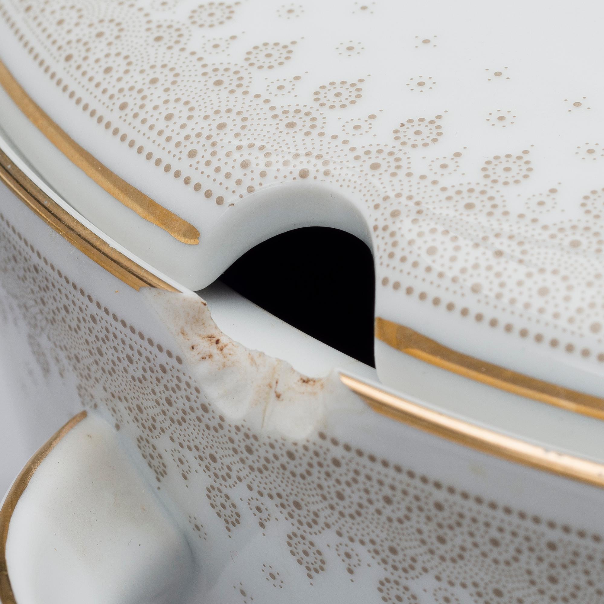 MATSERVIS, 70 delar, porslin, "Noblesse", Hutschenreuther, Selb, Tyskland 1950-60-tal.