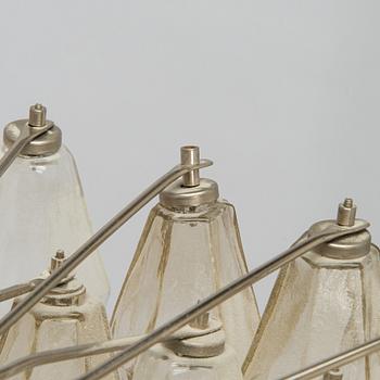 Carlo Scarpa, A1960s 'Polyhedra' chandelier for Venini Murano Italy.