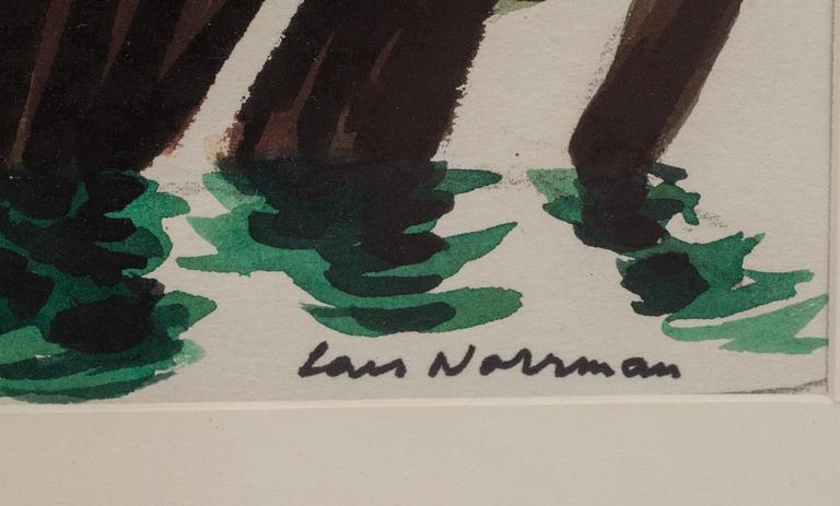 LARS NORRMAN, 2 st. blandteknik. Signerade.