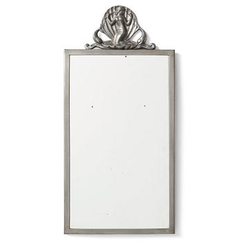 257. Oscar Antonsson, a Swedish Grace pewter wall mirror, Ystad Tenn (Ystad Metallindustri) Sweden 1928.