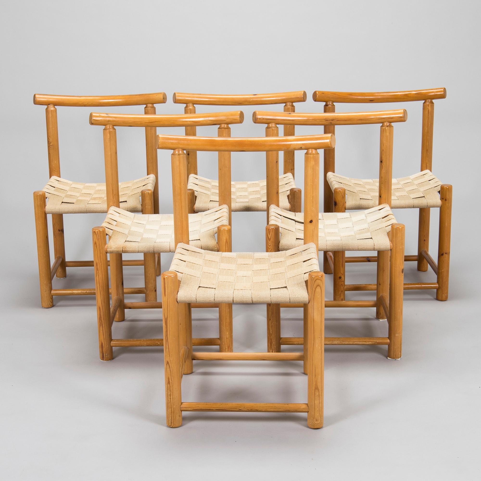Ben af Schultén, a set of six 1970s 'N20' chairs for Artek.