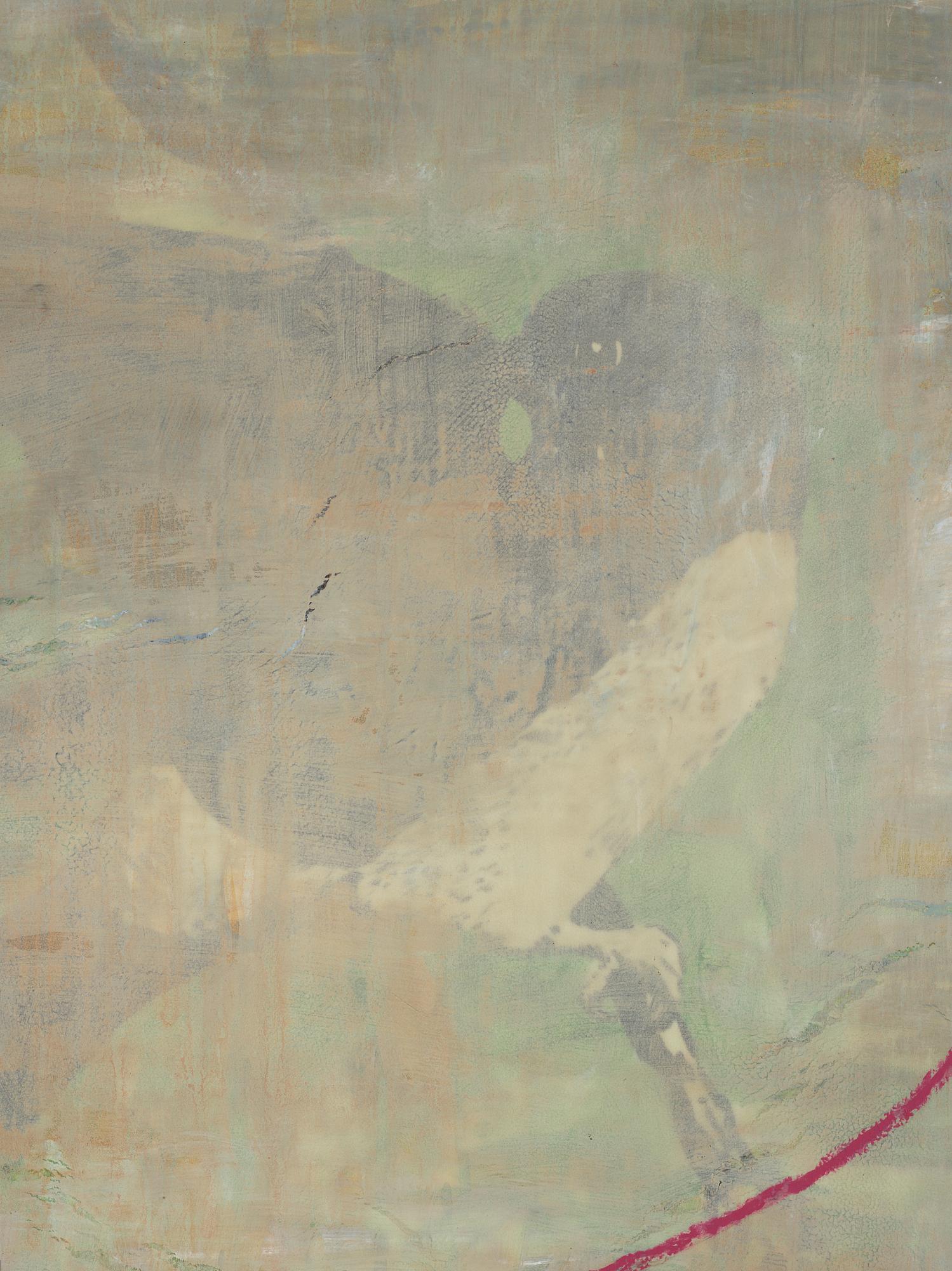 Jette L Ranning, signed and dated 2002 verso. Triptych. Oil on canvas.