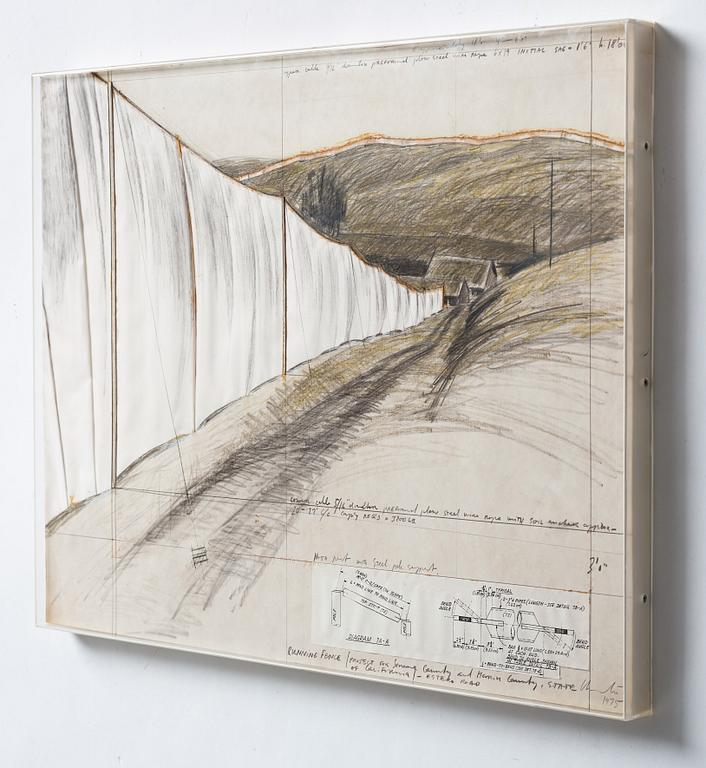 Christo & Jeanne-Claude, "Running Fence (Project for Sonoma County and Marin County, State of California) - Estero Road".