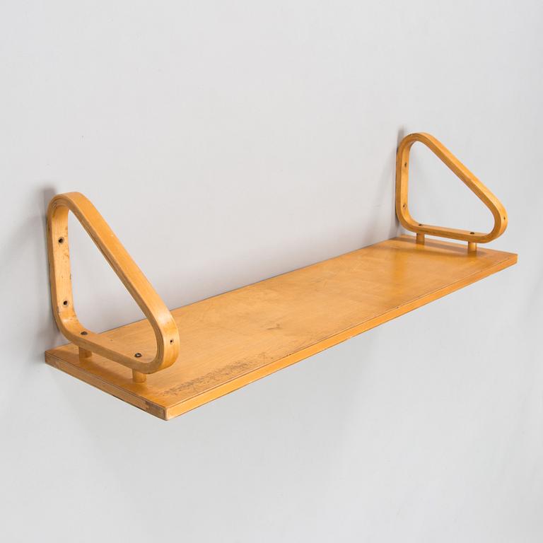 Alvar Aalto, seinähylly, malli 112, O.Y. Huonekalu- ja Rakennustyötehdas A.B. 1930/1940-luku.