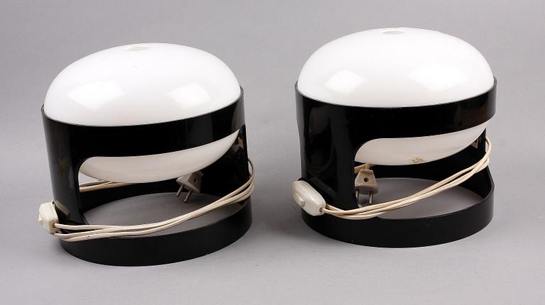 BORDSARMATURER, ett par, plast, design Joe Colombo.