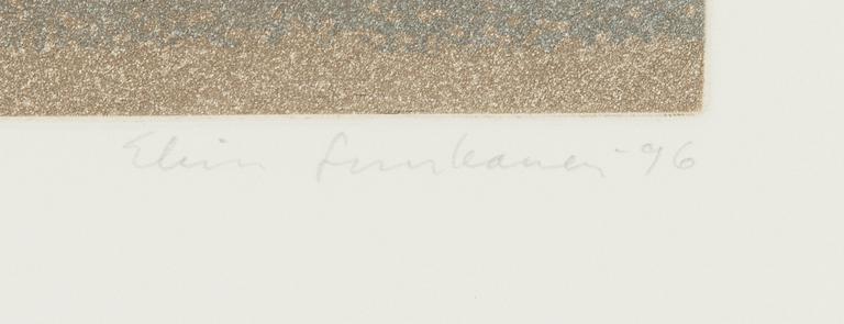 Elina Luukanen, etching and aquatint, signed and dated -96, numbered 12/60.