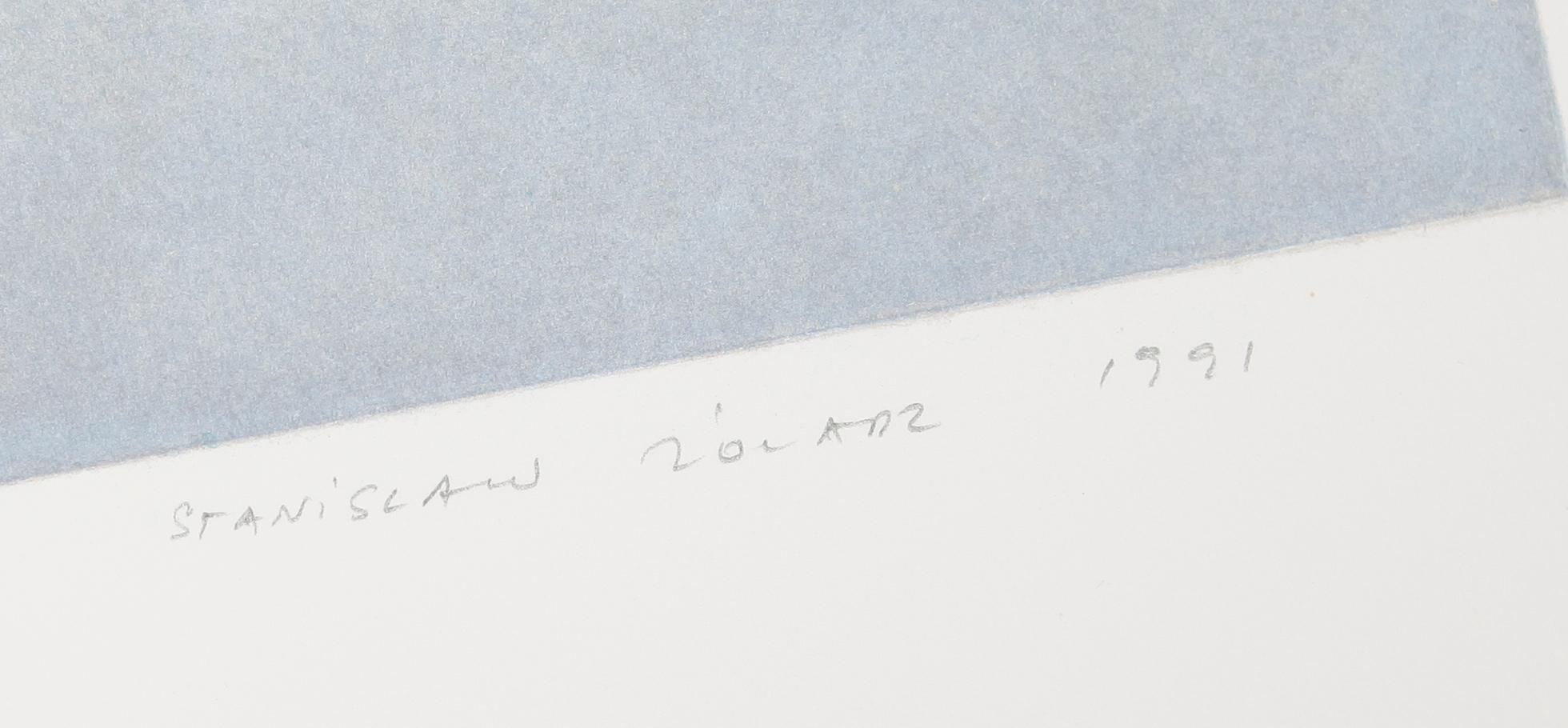 STANISLAW ZOLADZ, färglitografi, signerad och daterad 1991, provtryck.
