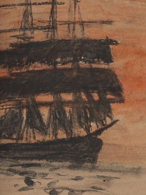 Gösta Werner, "Ships in sunset".