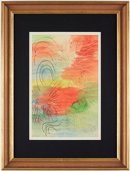 Nell Walden, mixed media on paper, signed and dated -68.