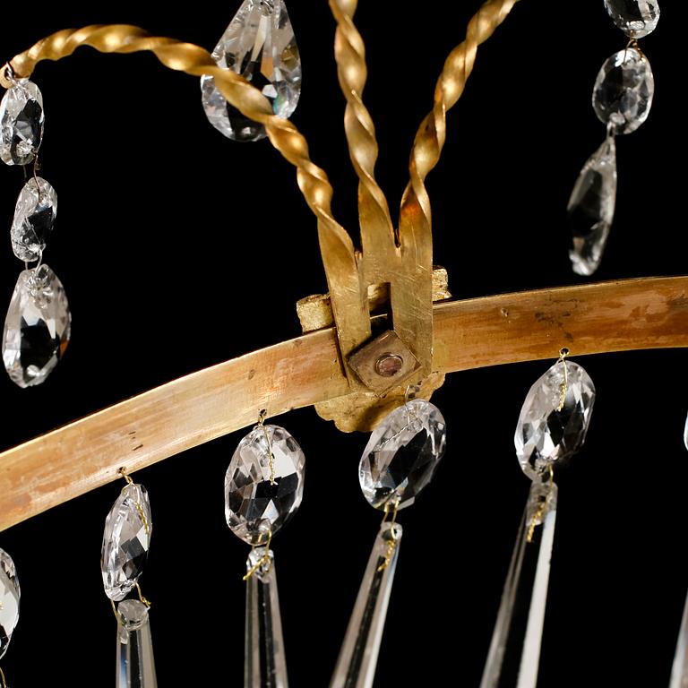 LJUSKRONA, sengustaviansk, 1800-tal. Höjd ca 90 cm.