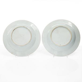 Seven plates, China, Qing Dynasty, Qianlong, 1736-95.