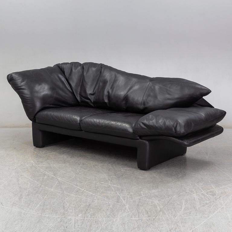 A Brühl & Sippold leather covered sofa, Germany.