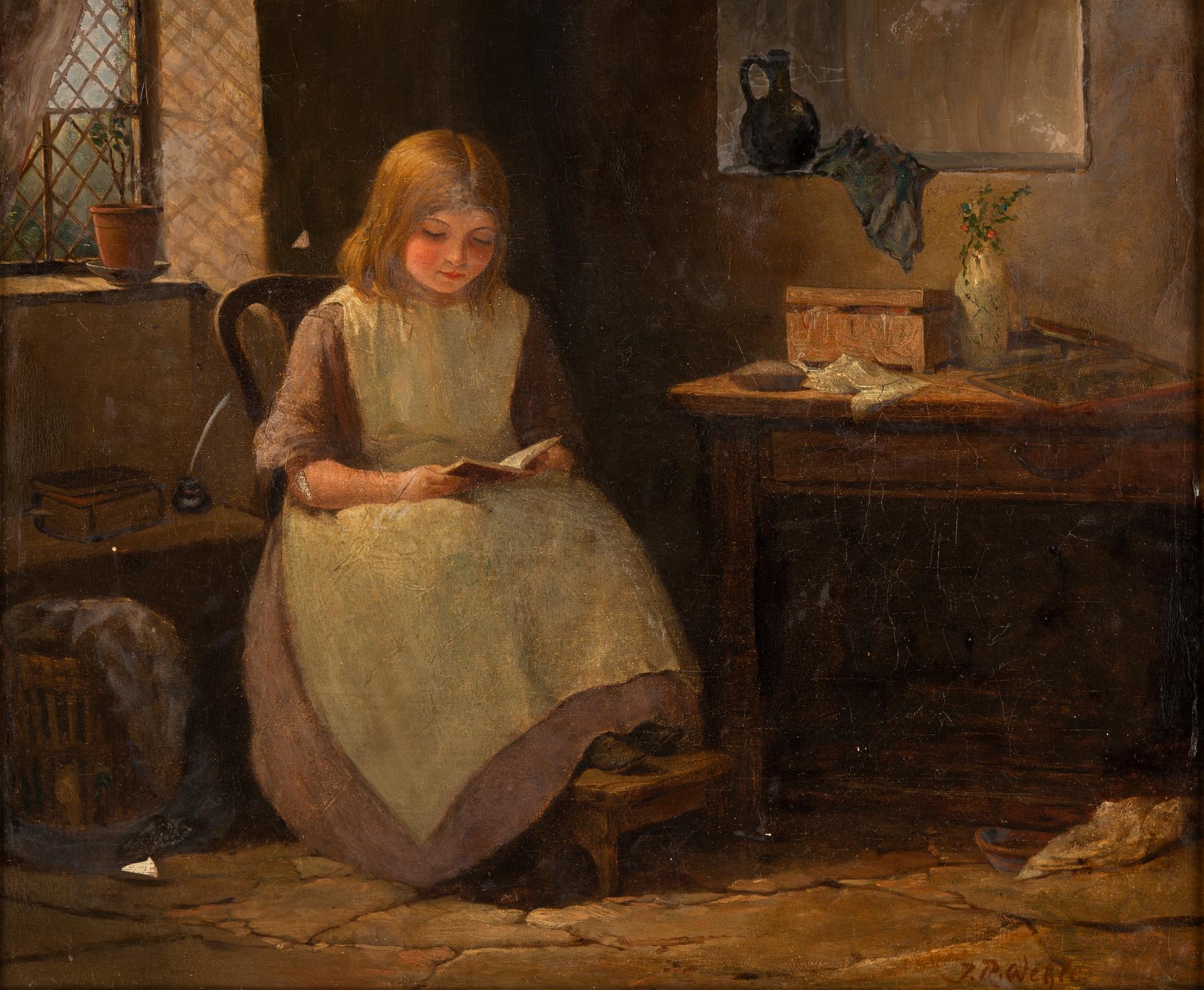 Johannes Raphael Wehle, oil on canvas, signed.