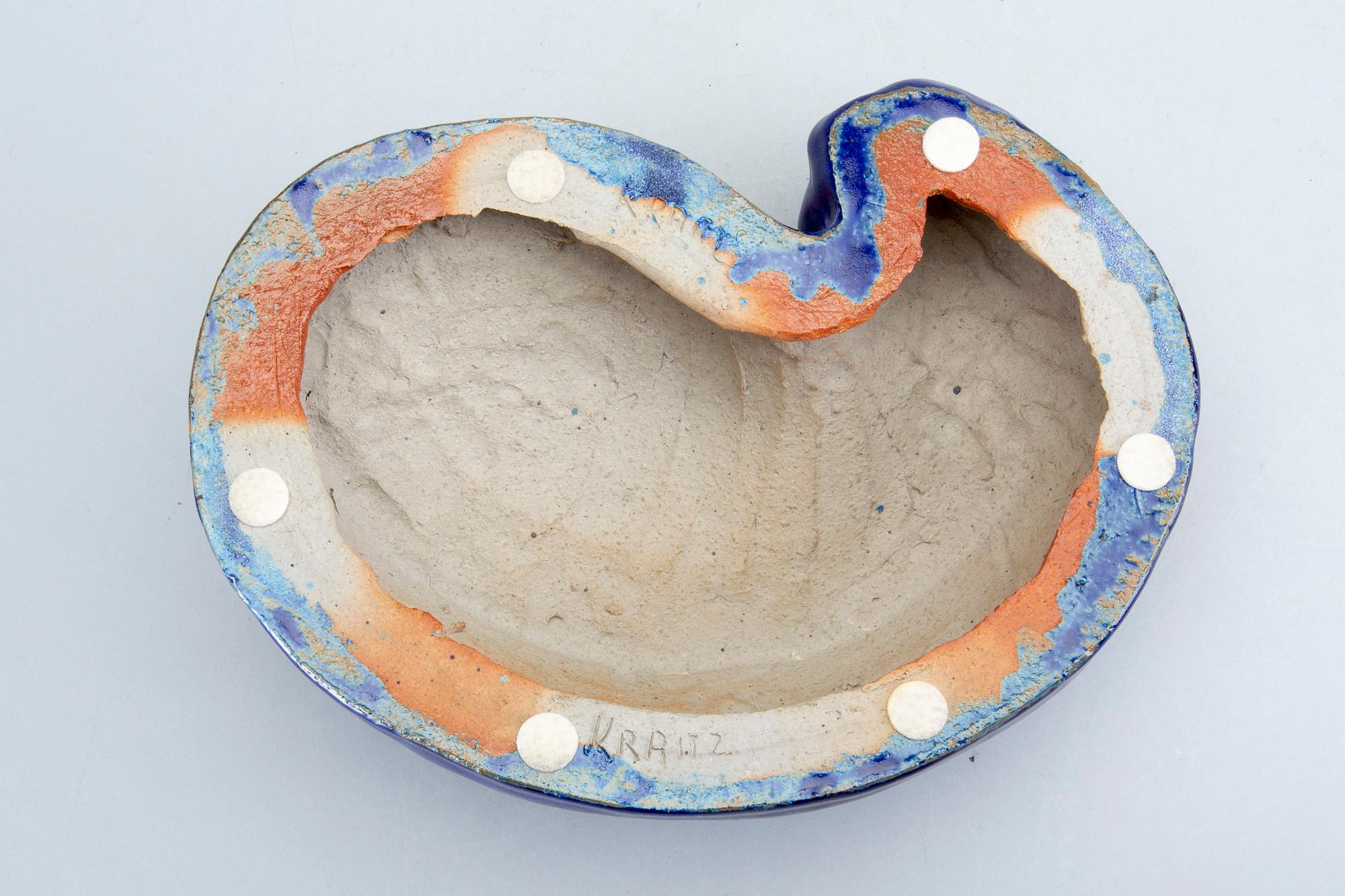 Ulla Kraitz, a signed ceramic sculpture.