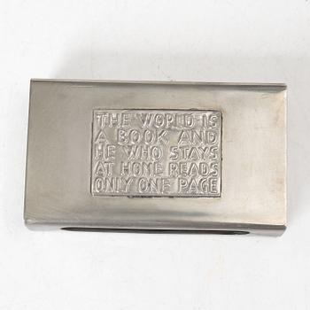Dish and matchbox holder, Firma Svenskt Tenn.