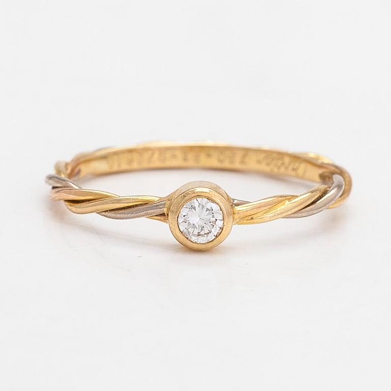 Cartier, ring, 18K guld och diamant ca 0.06 ct.
