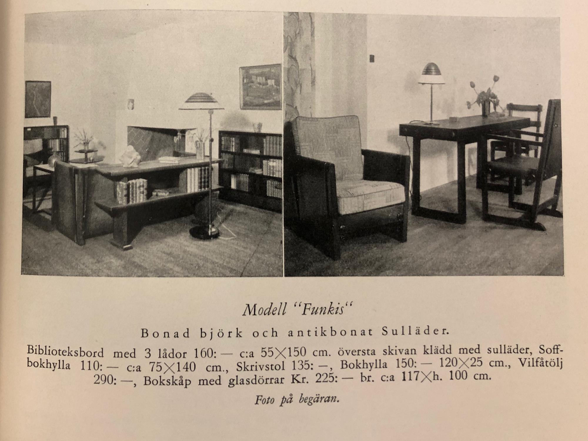 Axel Einar Hjorth, stol "Funkis", Nordiska Kompaniet, 1930-tal, modellen ritad till Stockholmsutställningen 1930.