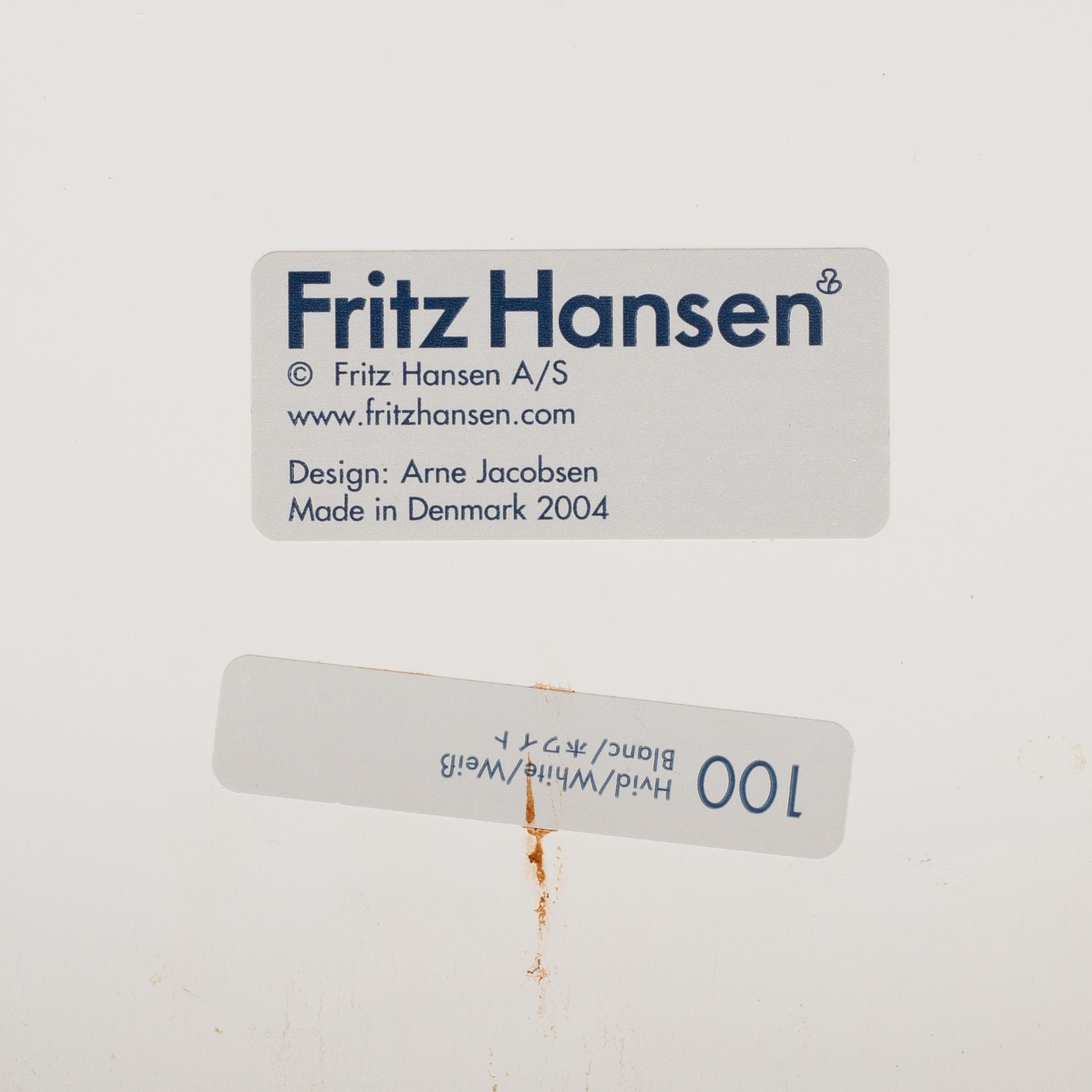 Arne Jacobsen, chairs, 6 pcs, "The Ant", Fritz Hansen, Denmark, 2004.