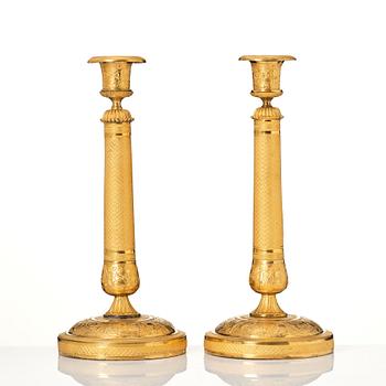 A pair of Russian Empire candlesticks.