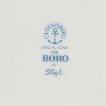 Stig Lindberg, tea cups 8 pcs "Boro" Gustavsberg stoneware 1960s.
