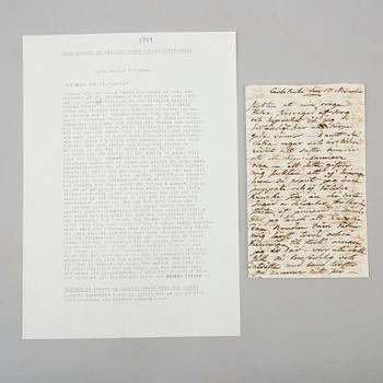 LETTER / MANUSCRIPTS, 7 st, members of the family von Fersen.