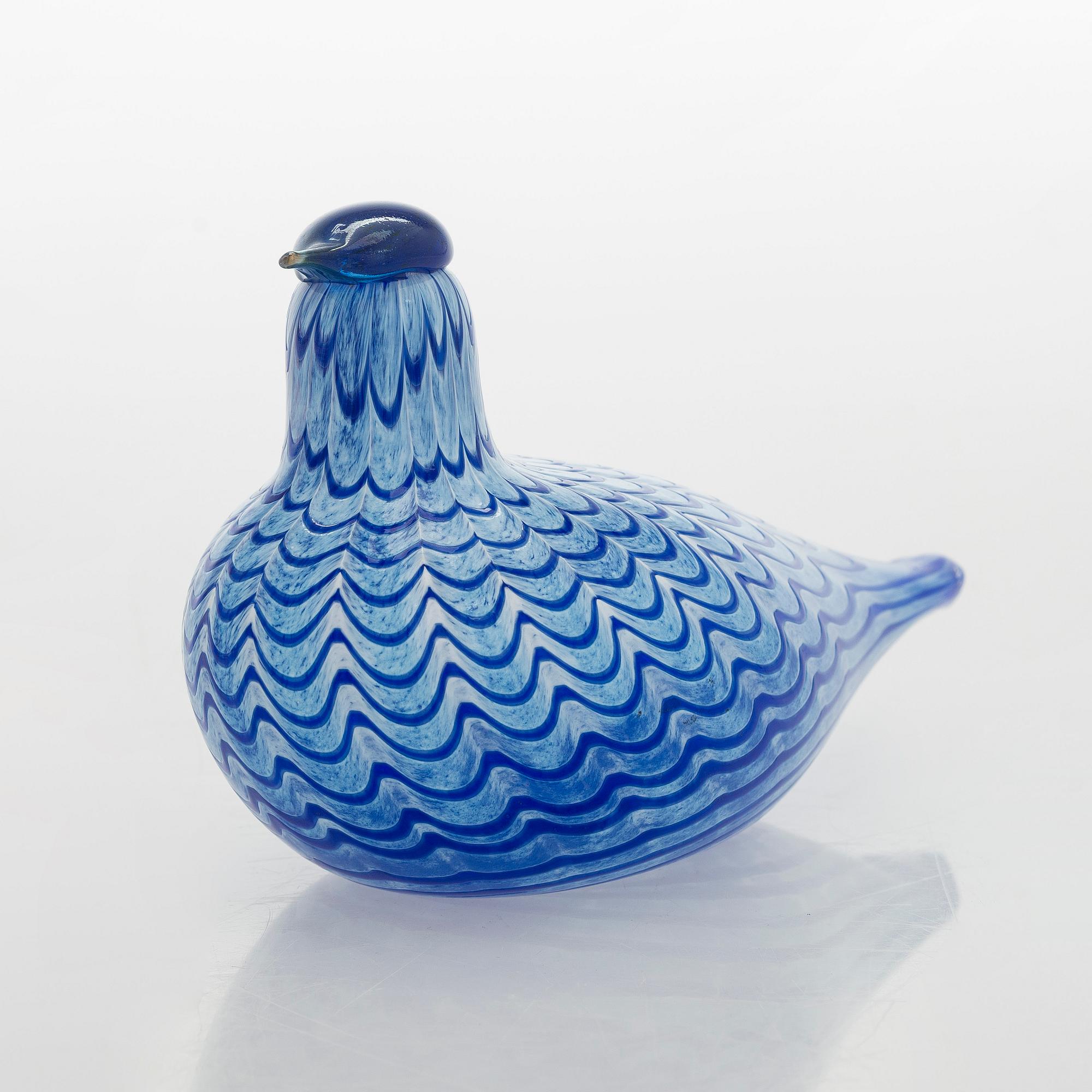 Oiva Toikka, a glass "Blue Bird", signed O. Toikka, Nuutajärvi.