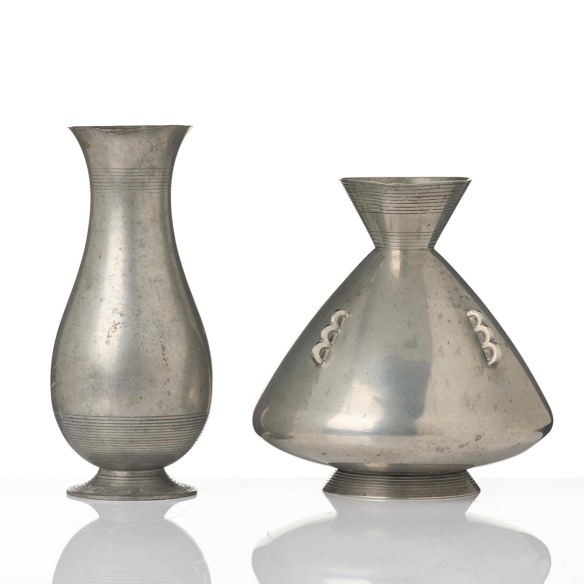 Sylvia Stave, a set of two vases, C.G. Hallberg, Stockholm, 1931-33.
