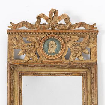Mirror, Gustavian, late 18th century.