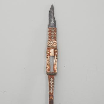 SPEAR WITH OBSIDIAN HEAD.