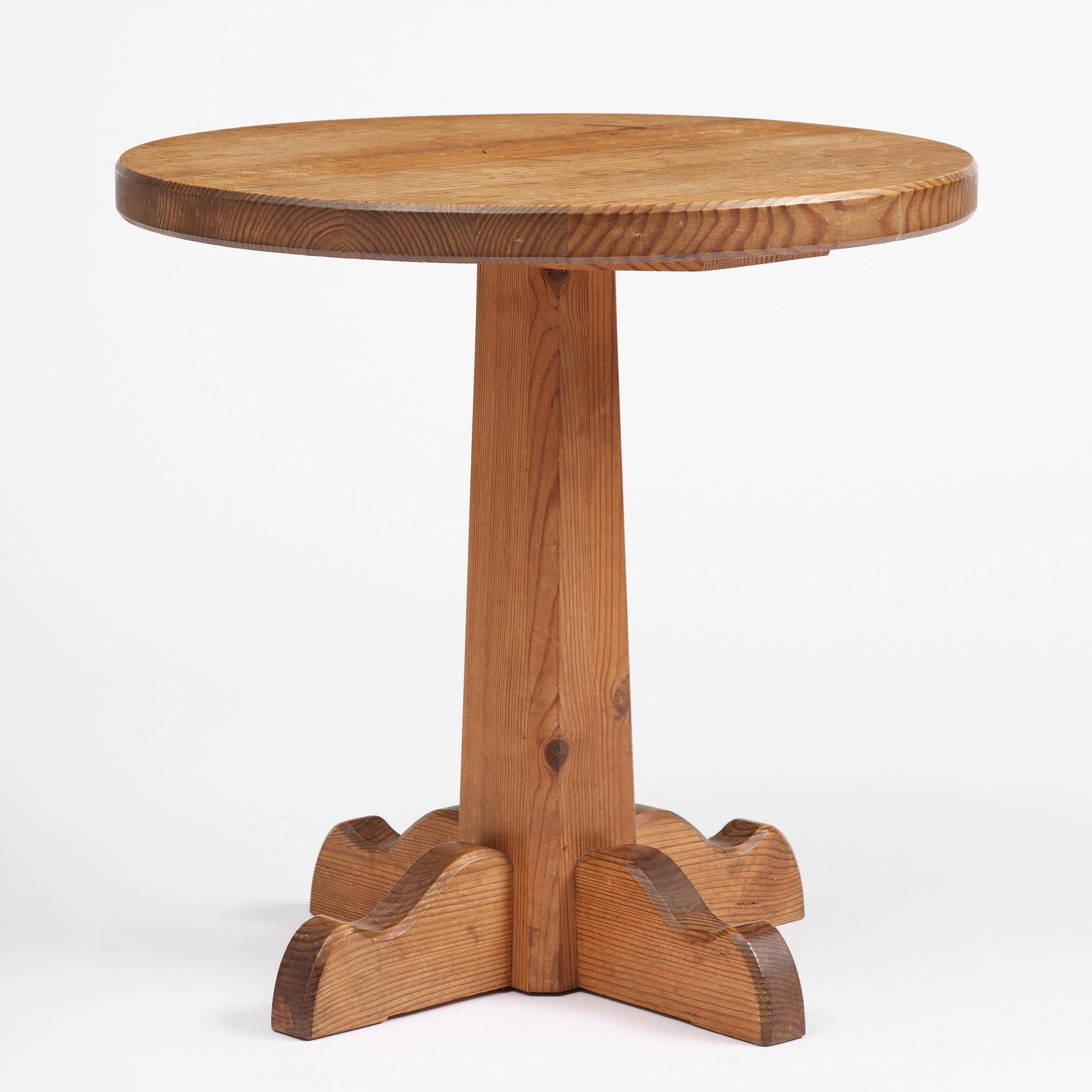 Nordiska Kompaniet, a stained pine "Lovö" table, 1940s.