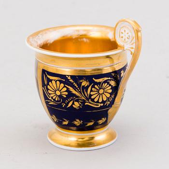 COFFEE CUP, porcelain, Gardner, Russia mid 19th century.