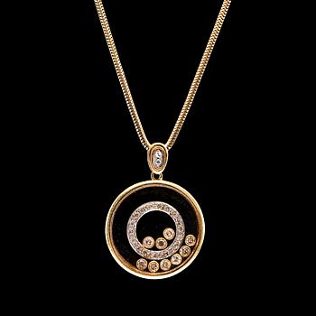 712. PENDANT / CHOPARD "Happy diamonds"  27 hovering diamonds c. 0.35 ct.