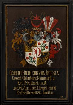 Coat of Arms, Gisbert Freiherr von Friesen 1894.