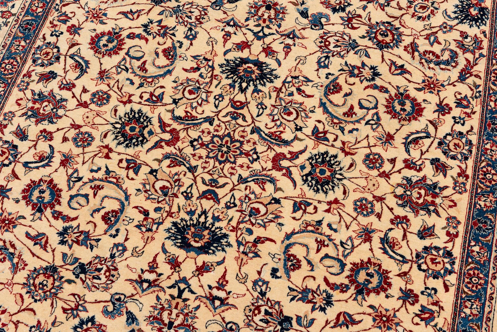 A semi-antique Nain Tuteshk rug, Central Persia (Iran), c. 228 x 153 cm.