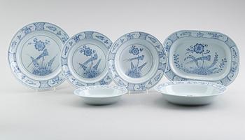 MATSERVIS, porslin, "Fågel Blå", Rörstrand.